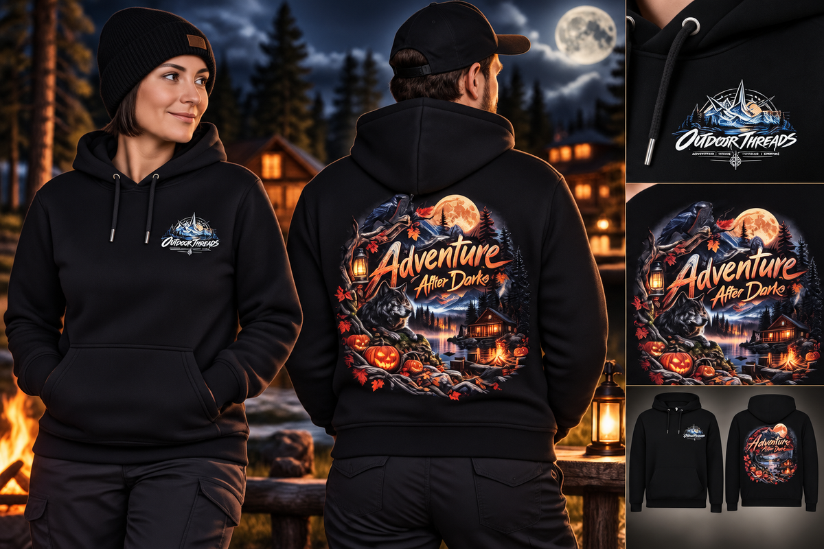 Adventure After Dark - Premium Unisex Hoodie I OutdoorThreads